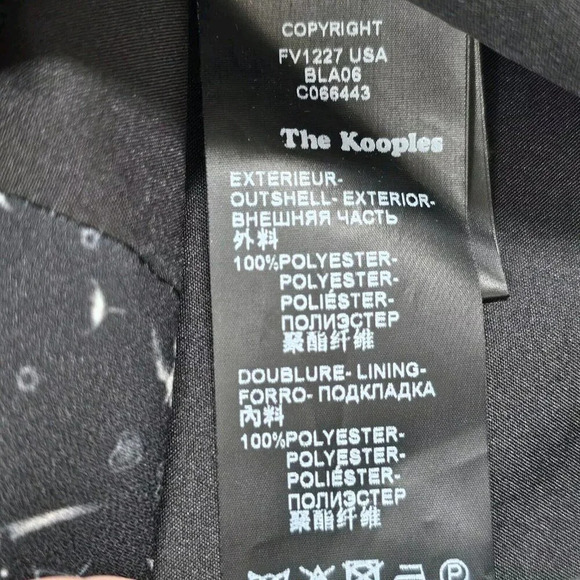 The Kooples Tattoo Print One Button Structured Women's Blazer Jacket XXS - Picture 9 of 9